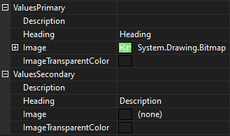 Figure 7 – Value properties for