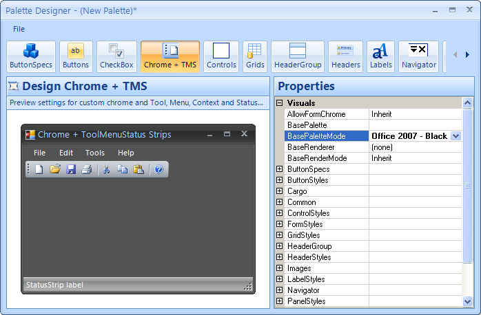 Figure 4 - Palette Designer