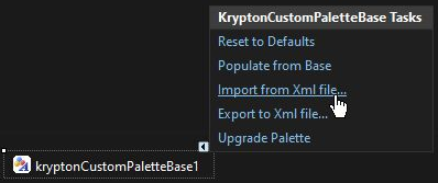 Figure 2 - KryptonCustomPaletteBase smart tag