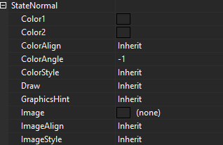 Figure 1 –Background display properties