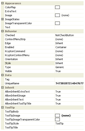 Figure 2 - ButtonSpec properties in collection editor