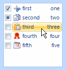 Figure 3 – Items collection containing KryptonListItem instances