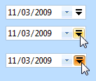 Figure 3 – KryptonDateTimePicker with ButtonSpec definition