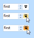 Figure 3 – KryptonDomainUpDown with ButtonSpec definition